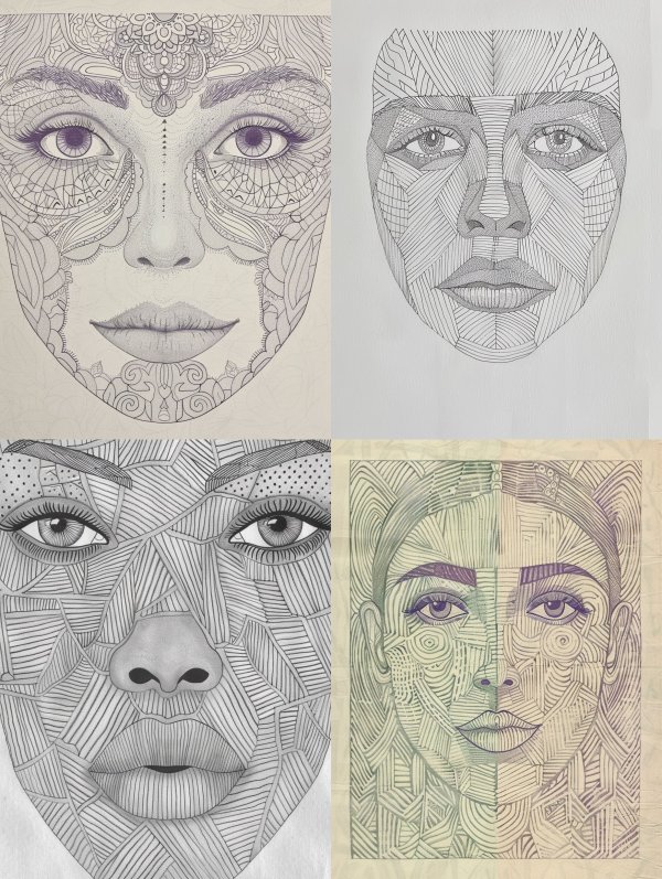 Mystic Ink Mandala Portrait