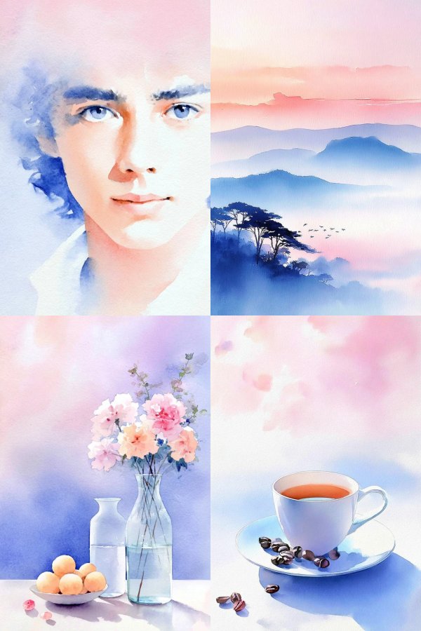 Azure Dream Watercolor