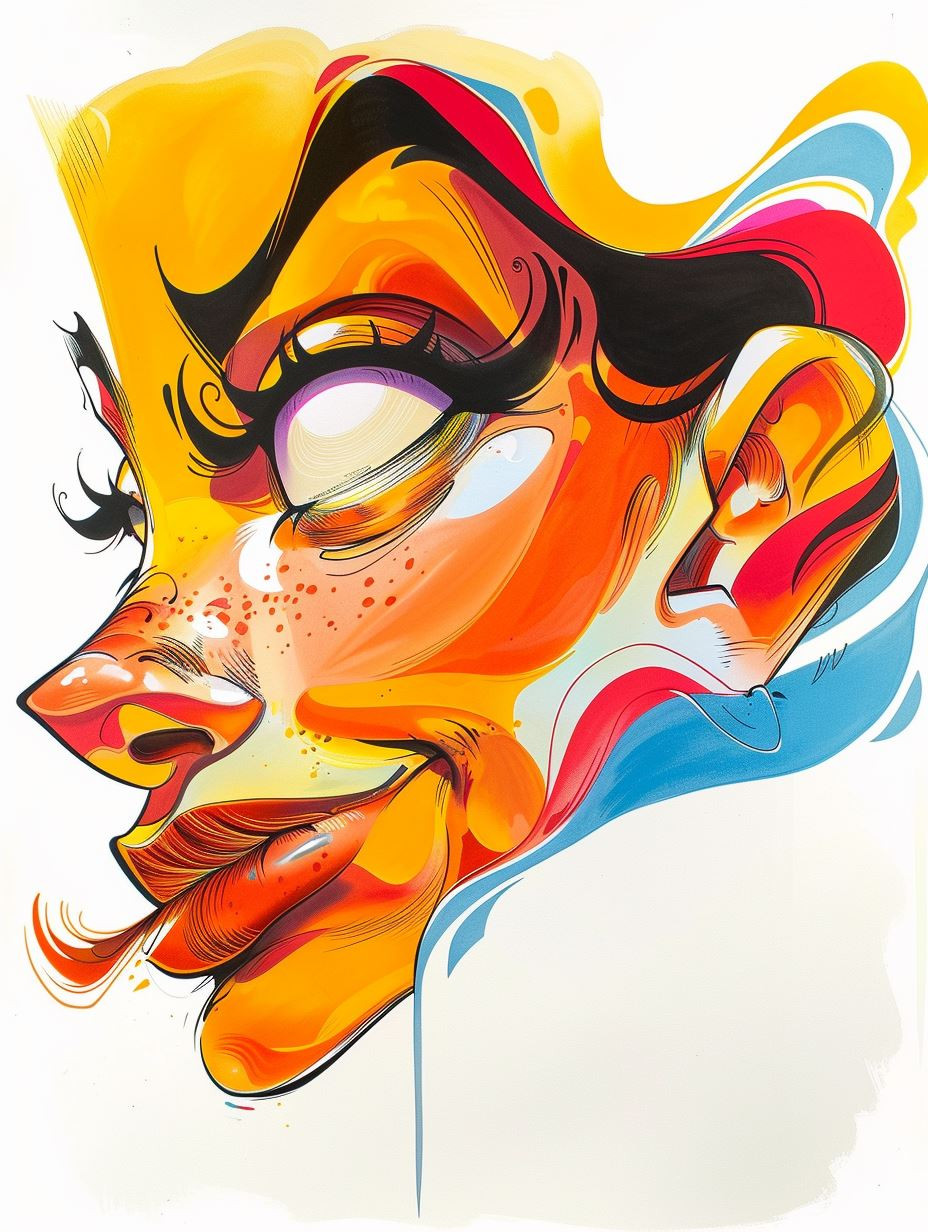 Vibrant Neo-Pop Comic Portrait - Image 2