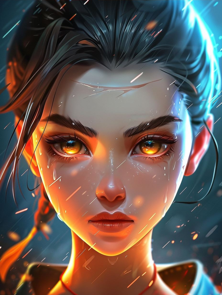 Fire and Ice Cyberpunk Portraits - Image 3