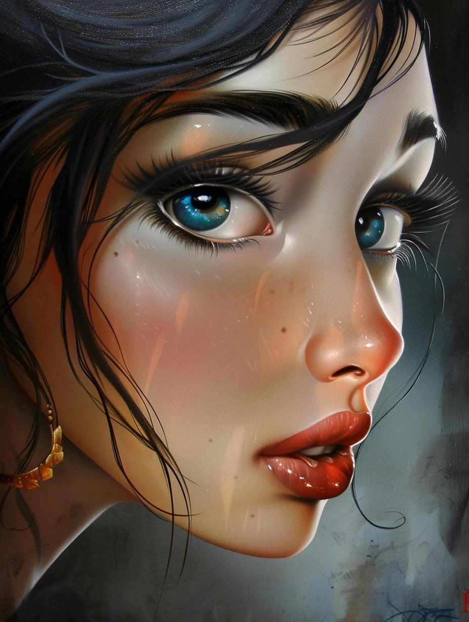 Ethereal Gaze Digital Portraiture - Image 4
