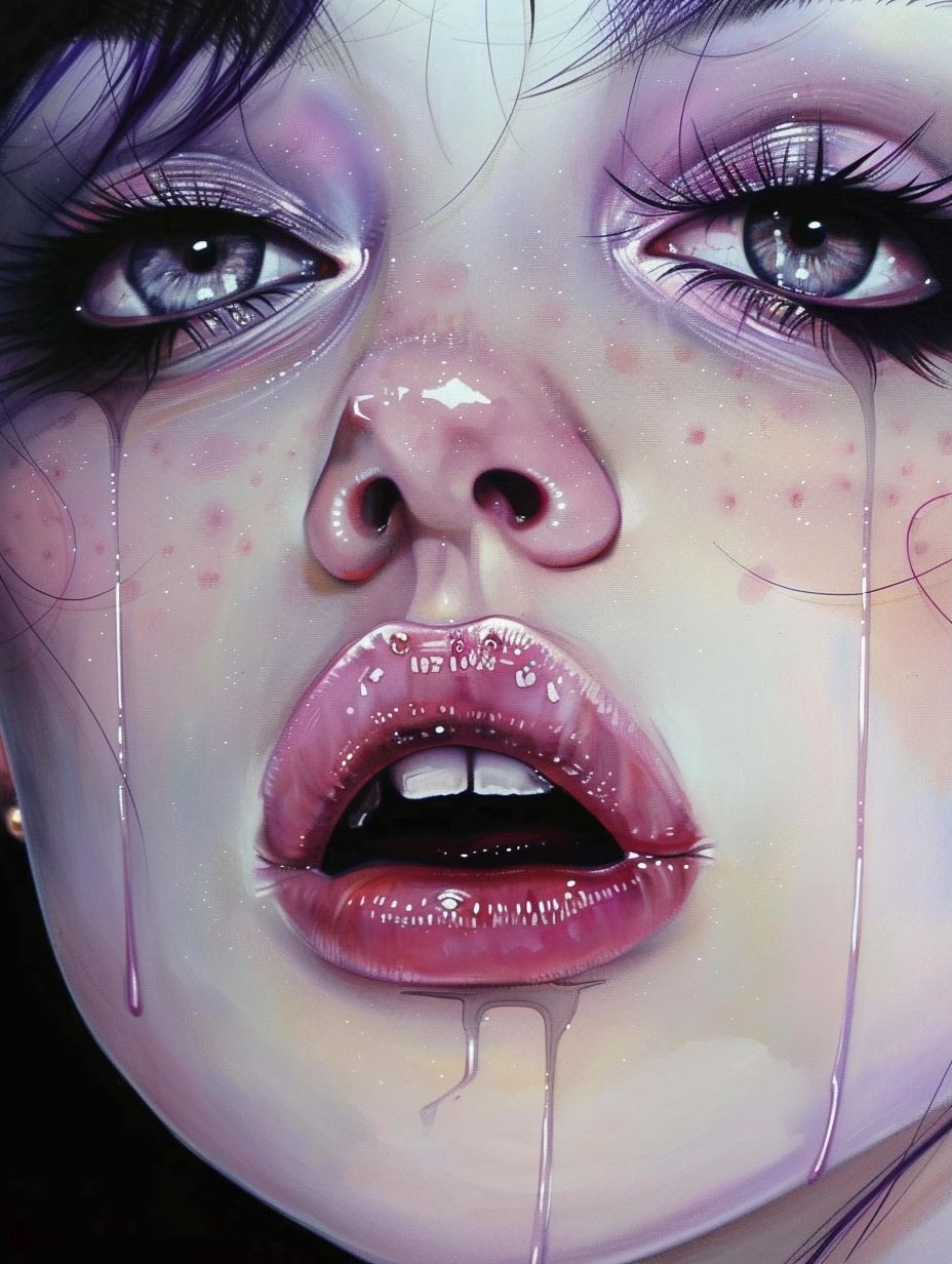 Ethereal Gaze Neon Portraits - Image 1
