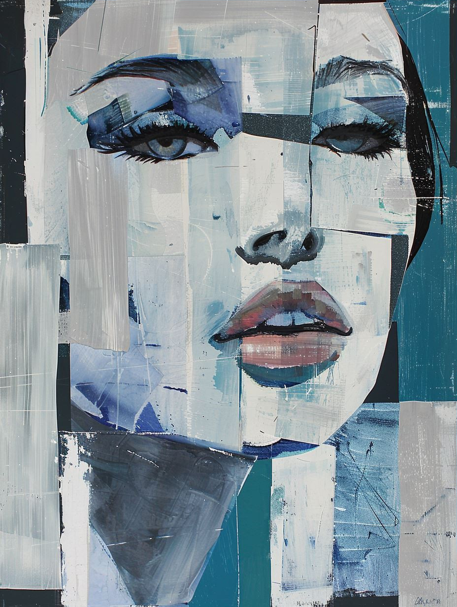 Fragmented Portraits in Cool Tones - Image 3