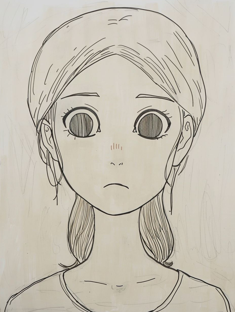 Ethereal Blue Anime Portrait - Image 4