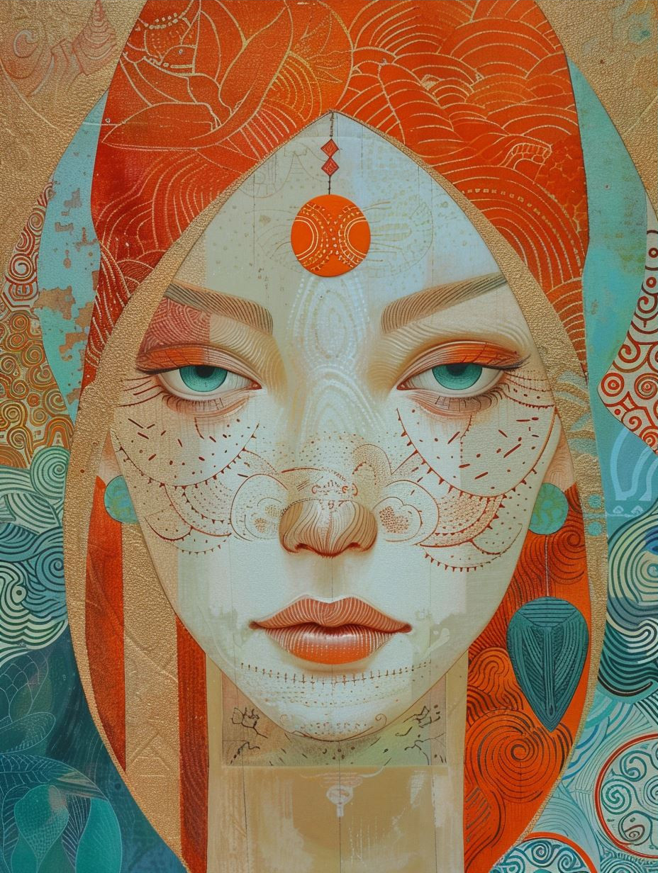 Ethereal Fusion of Ancient Patterns - Image 3