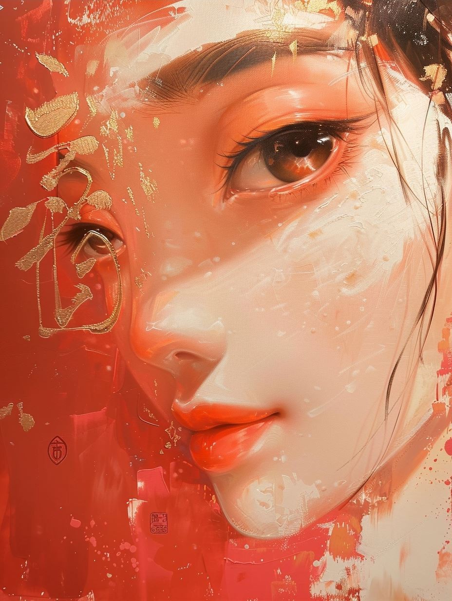 Ethereal Crimson Autumn Dream - Image 3