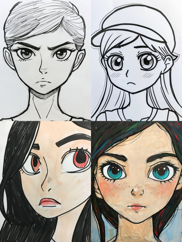 Evolution of Anime Portrait Styles