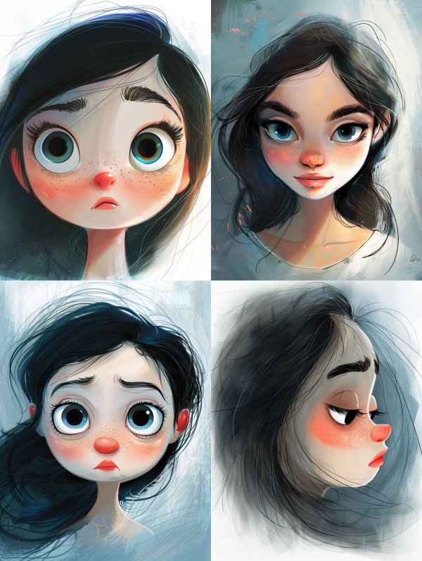 Whimsical Digital Portrait Studies