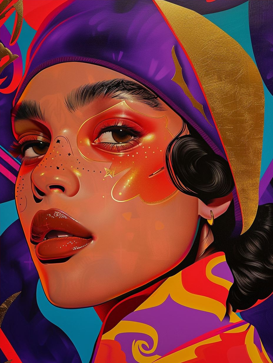 Vibrant Surrealist Portrait Collage - Image 4
