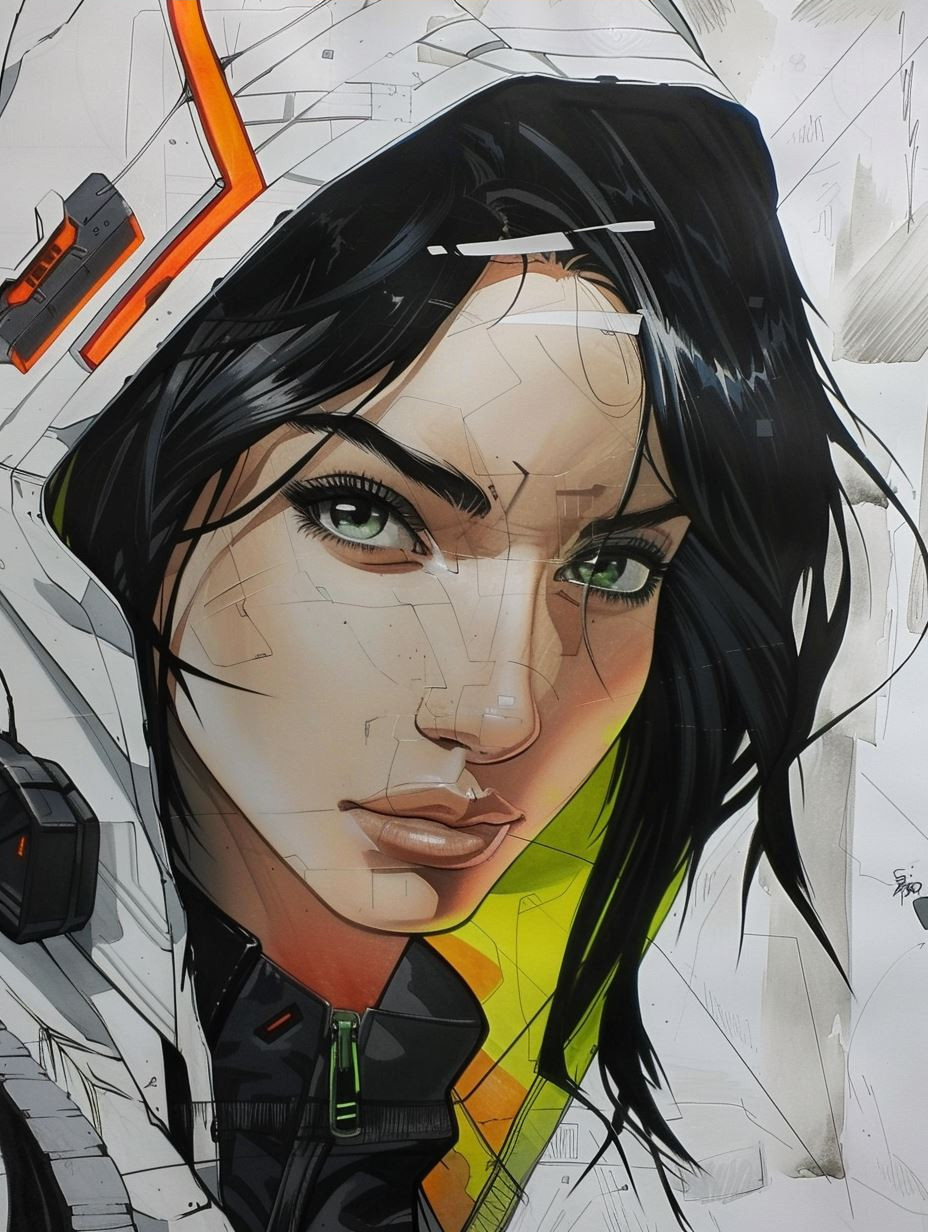 Cyberpunk Digital Portrait Study - Image 4
