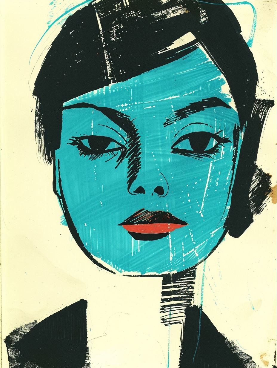 Azure Ink Portrait - Image 3