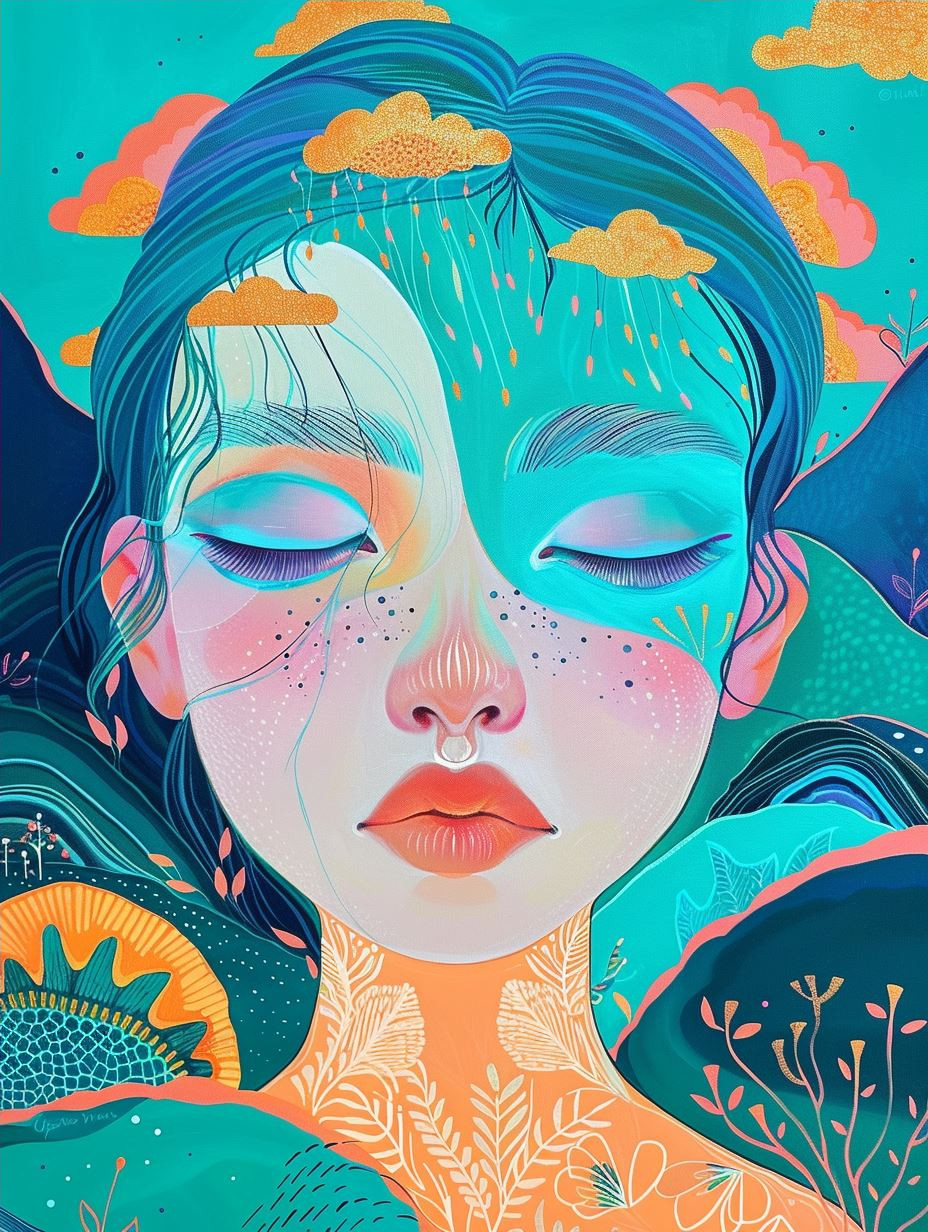 Celestial Bloom Ethereal Portrait - Image 4