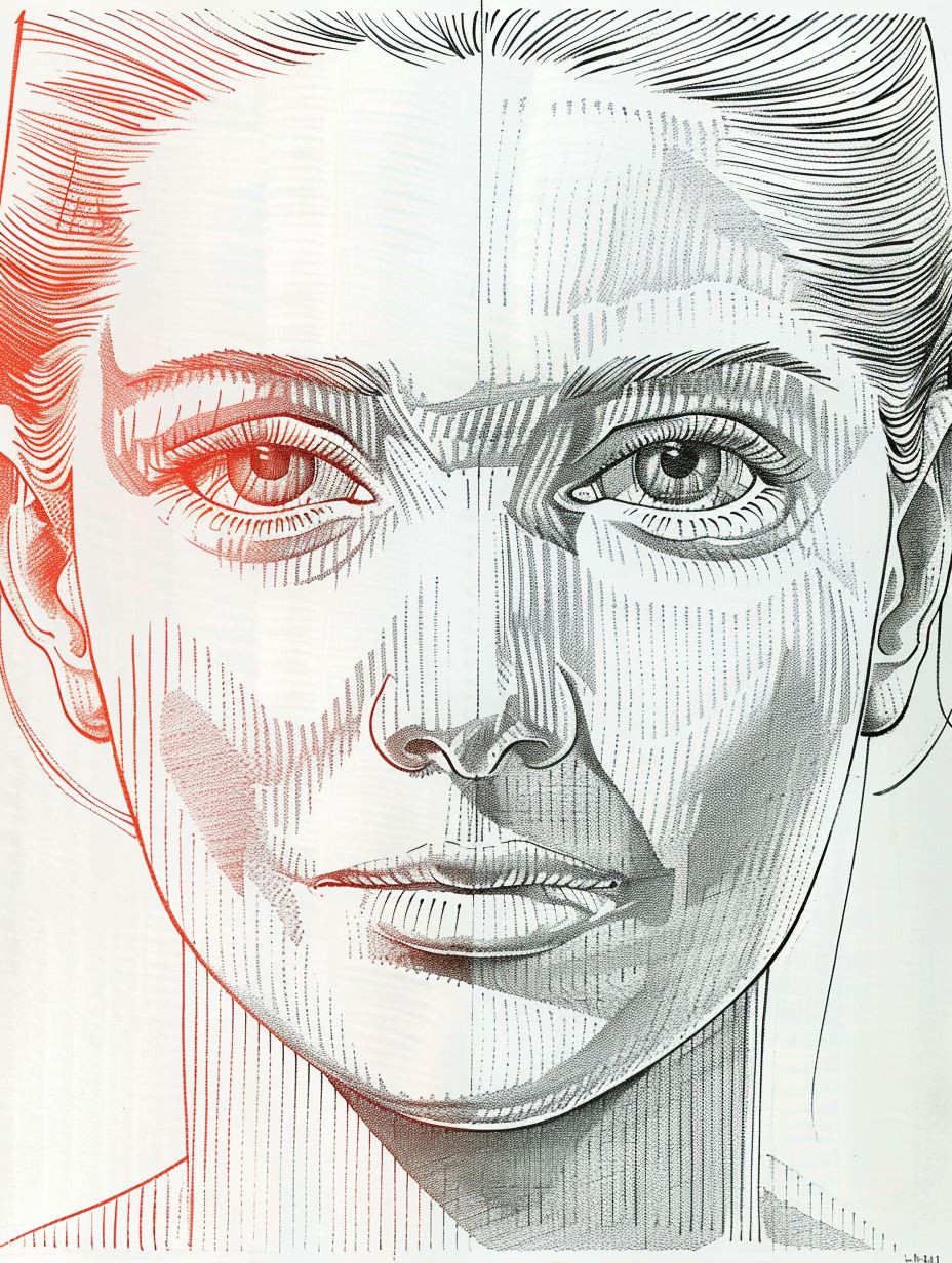 Dual Tone Linear Portraiture