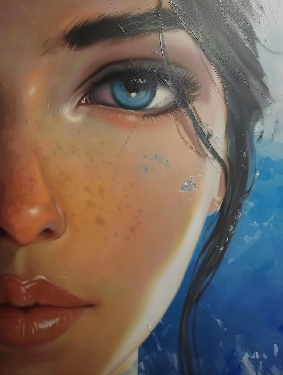 Ethereal Gaze Through Glass