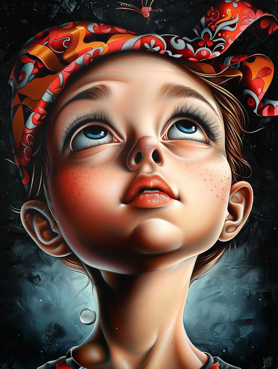 Whimsical Vintage Doll Portrait - Image 4