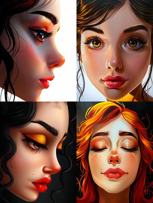 Radiant Visions: A Study of Feminine Beauty