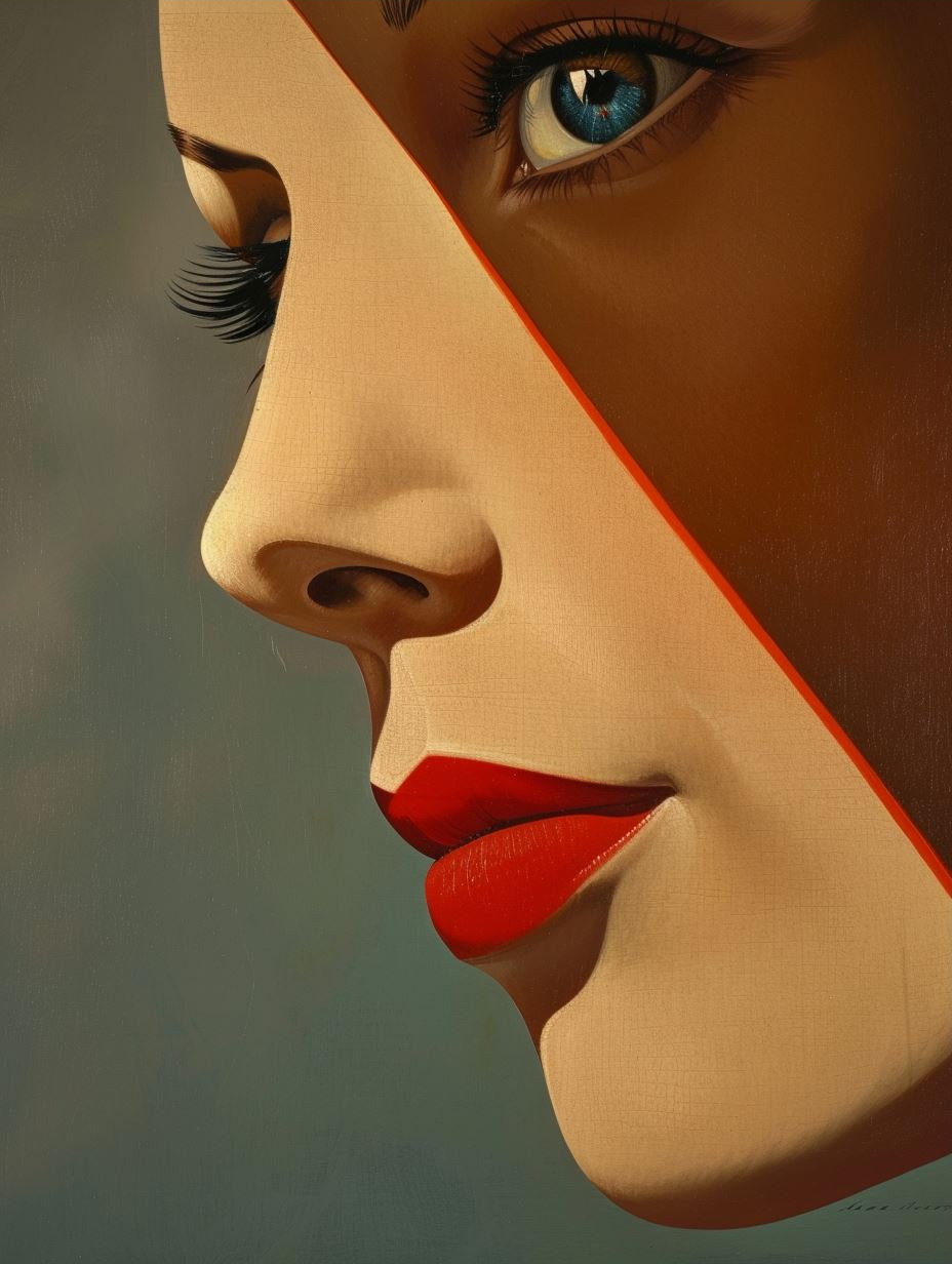 Geometric Surrealist Beauty Portrait - Image 3