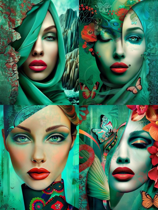 Ethereal Teal Dream Portraits