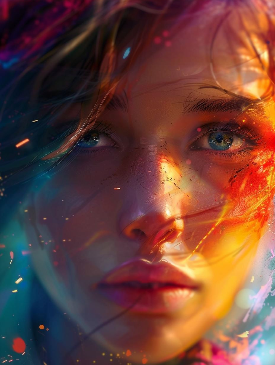 Celestial Prism Ethereal Portrait - Image 3