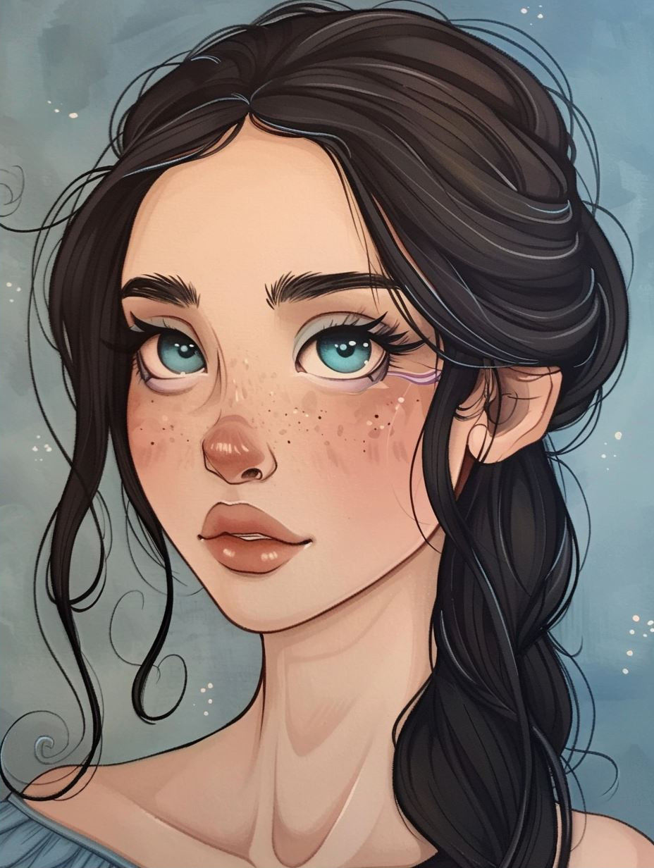 Ethereal Frost Maiden Portrait - Image 2