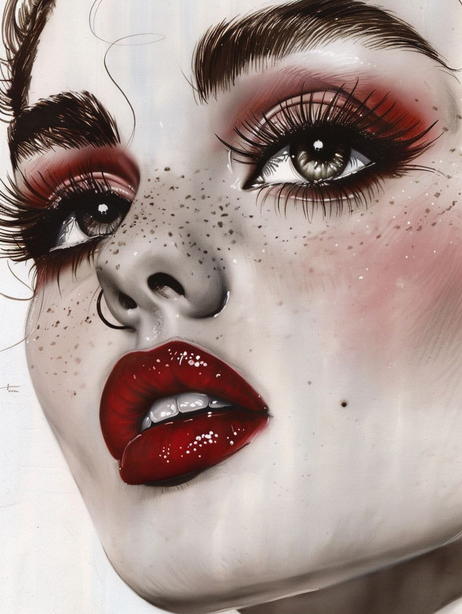 Noir Glamour Ink Portrait - Image 2
