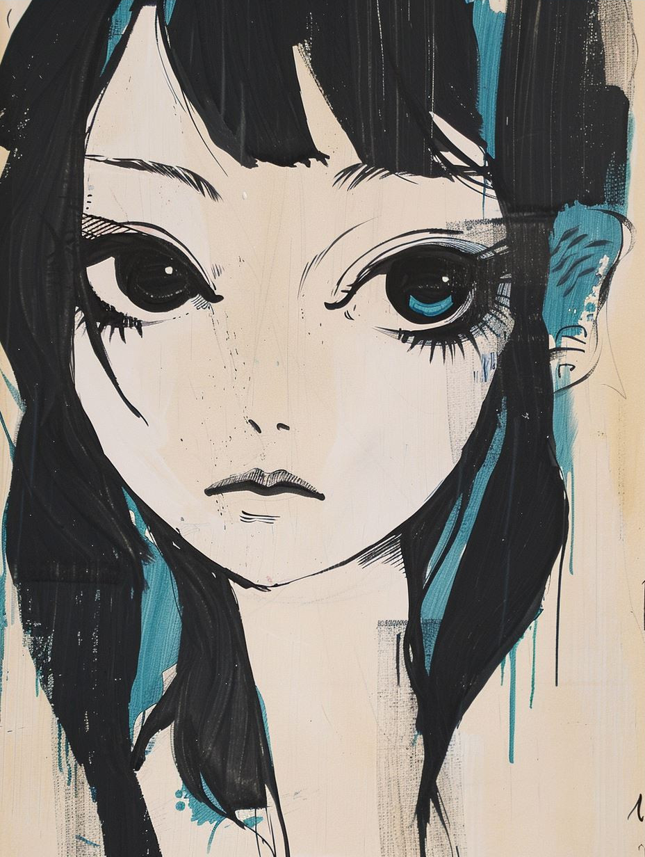 Melancholy Gazes in Ink - Image 3