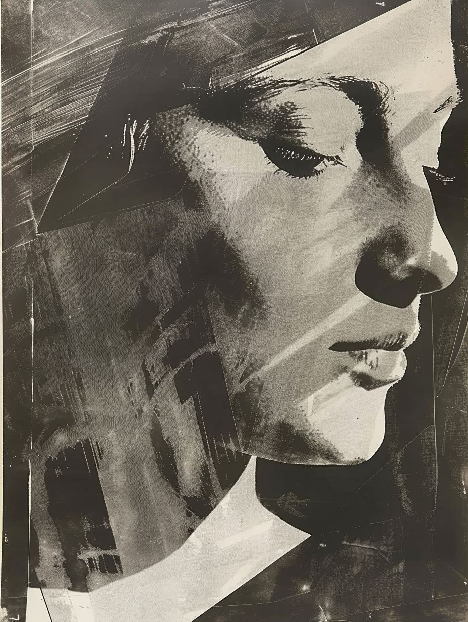 Fragmented Noir Portrait - Image 1