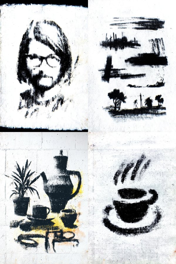 Ink Shadows: A Minimalist Quartet