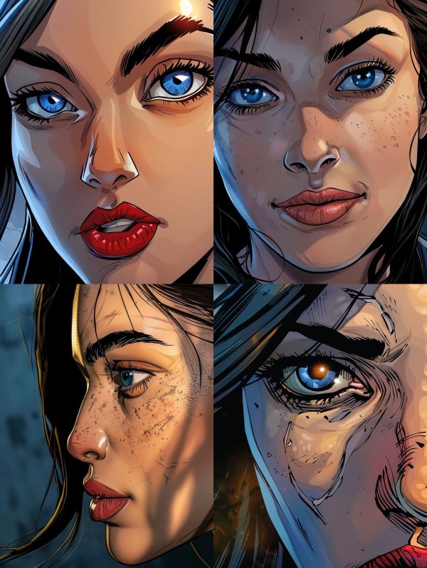 Electric Blue Comic Noir