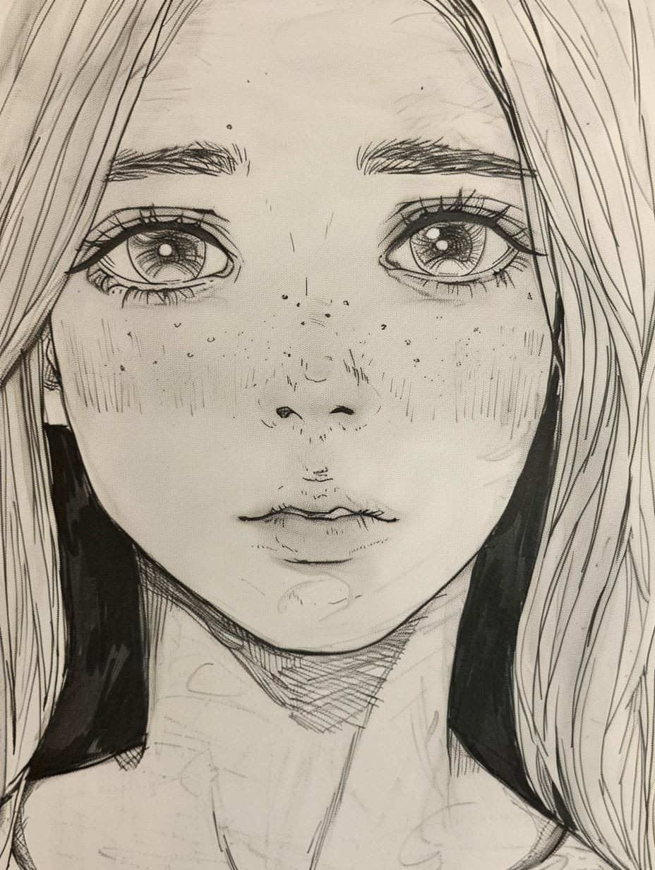 Melancholic Monochrome Manga Portraits - Image 4