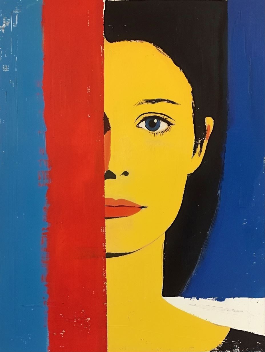 Bold Primary Pop Art Portrait