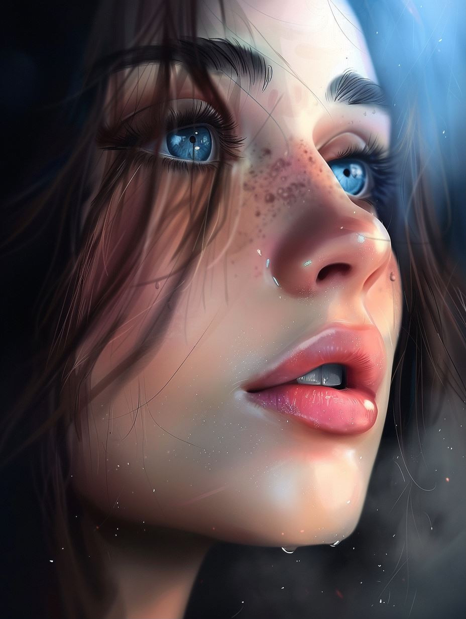 Ethereal Gazes: Digital Portrait Collection - Image 1