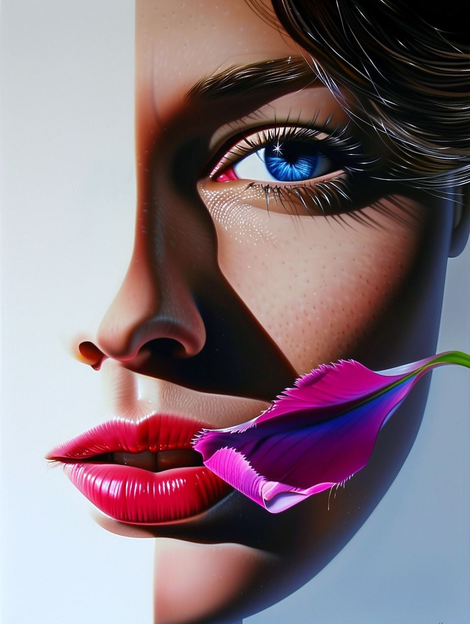 Neon Dreams of Ethereal Beauty - Image 1