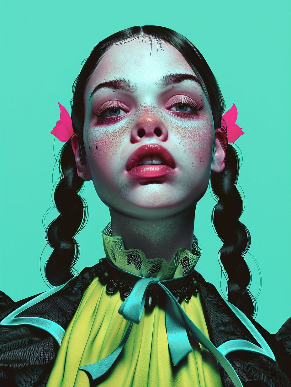 Surreal Neon Pastel Portraits - Image 1