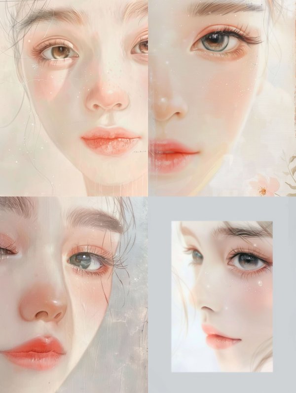 Ethereal Glow Digital Portrait Study