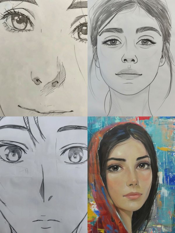 From Sketch to Masterpiece: Portrait Evolution