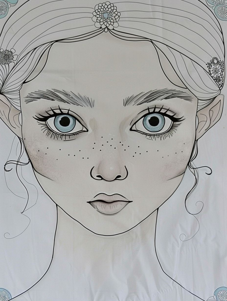 Ethereal Visions: A Study of Blue Eyes - Image 1