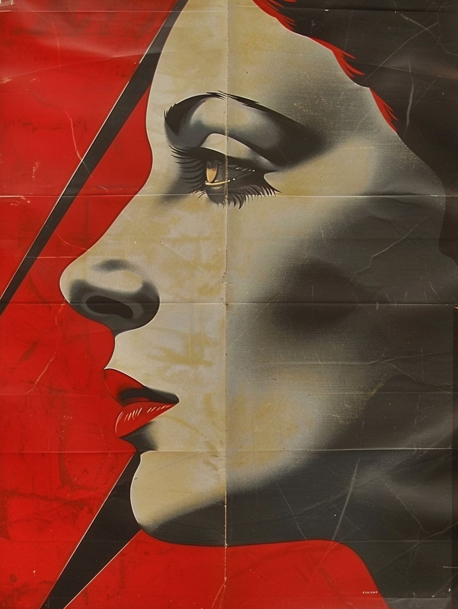 Vintage Noir Graphic Portrait - Image 2