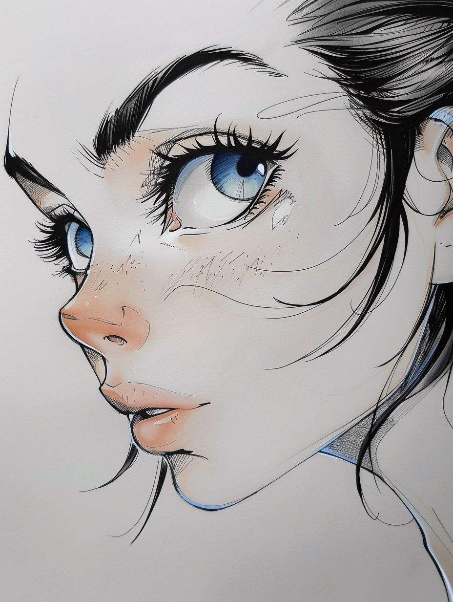 Ethereal Gaze Digital Portrait Study - Image 4