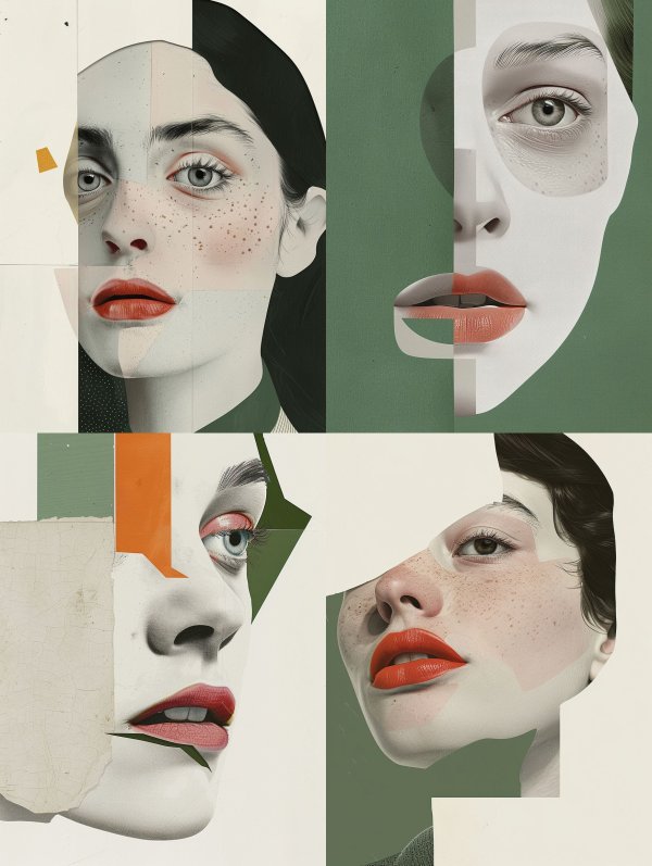 Fragmented Beauty: A Surrealist Collage