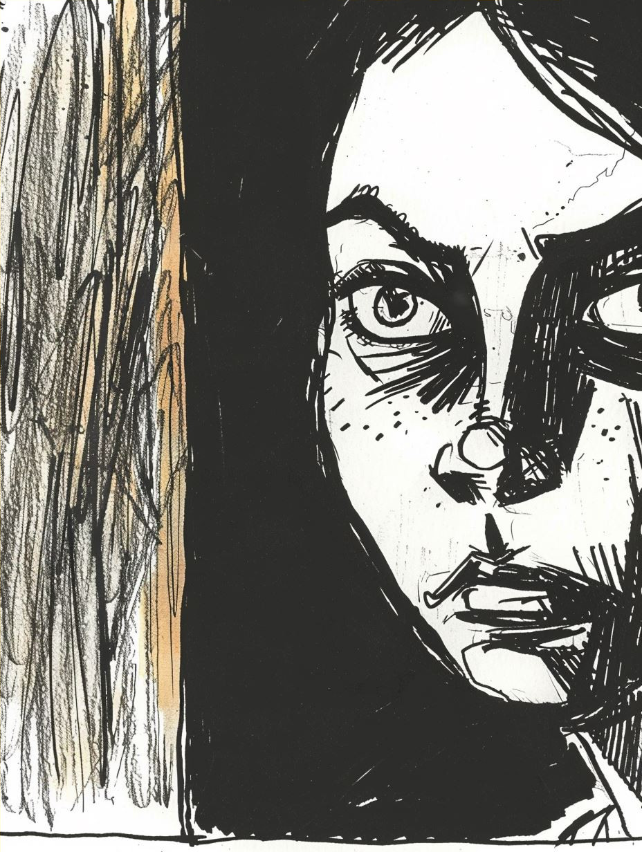 Golden Ink Urban Portrait - Image 4
