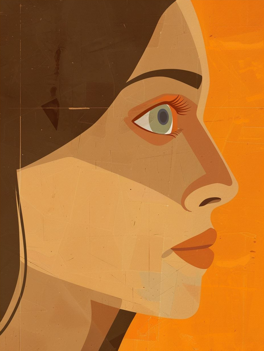 Geometric Amber Portrait Study - Image 4