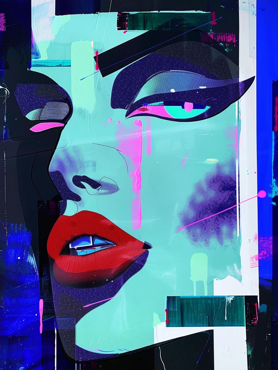 Neon Glitch Portrait Fusion - Image 4