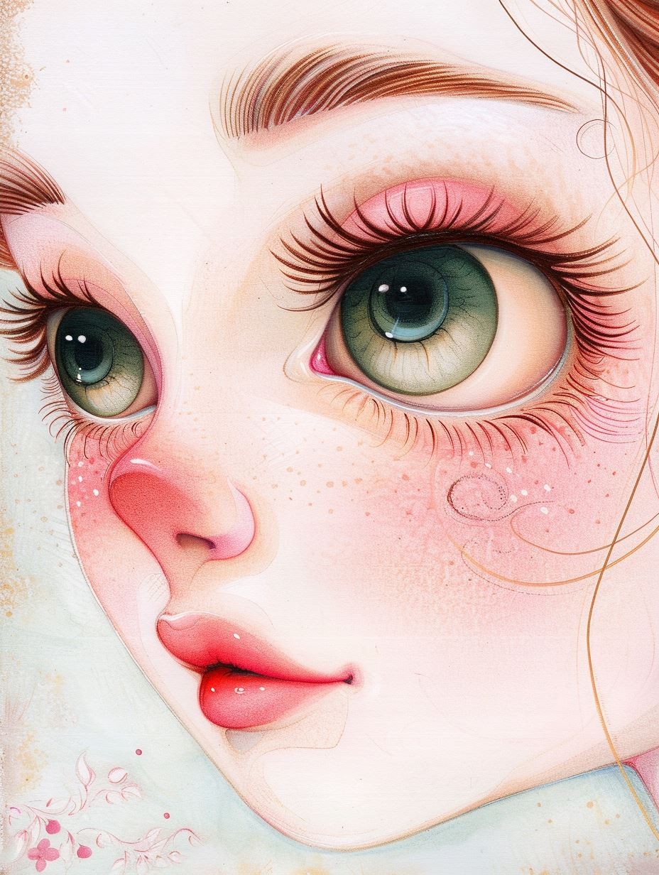 Ethereal Pastel Portrait Study - Image 2
