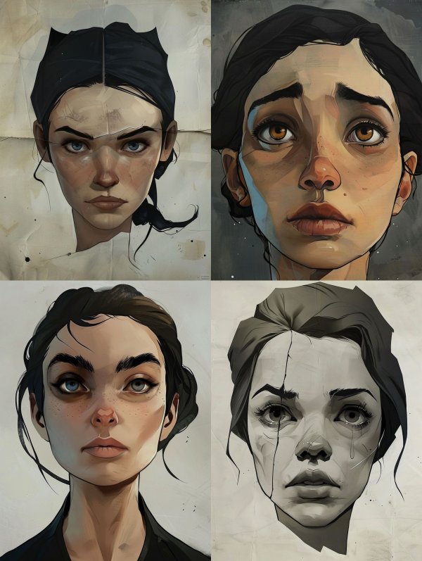 Soulful Gazes: A Study in Digital Portraits