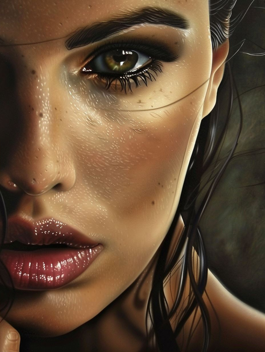 Melancholy Gaze of Crimson Hair - Image 2