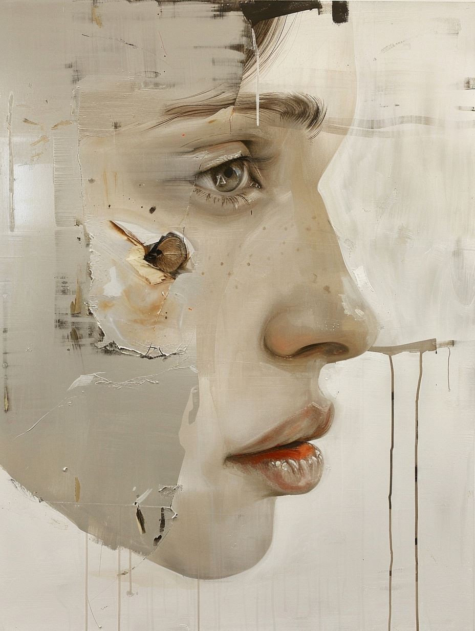 Fragmented Beauty in Earthy Tones - Image 3