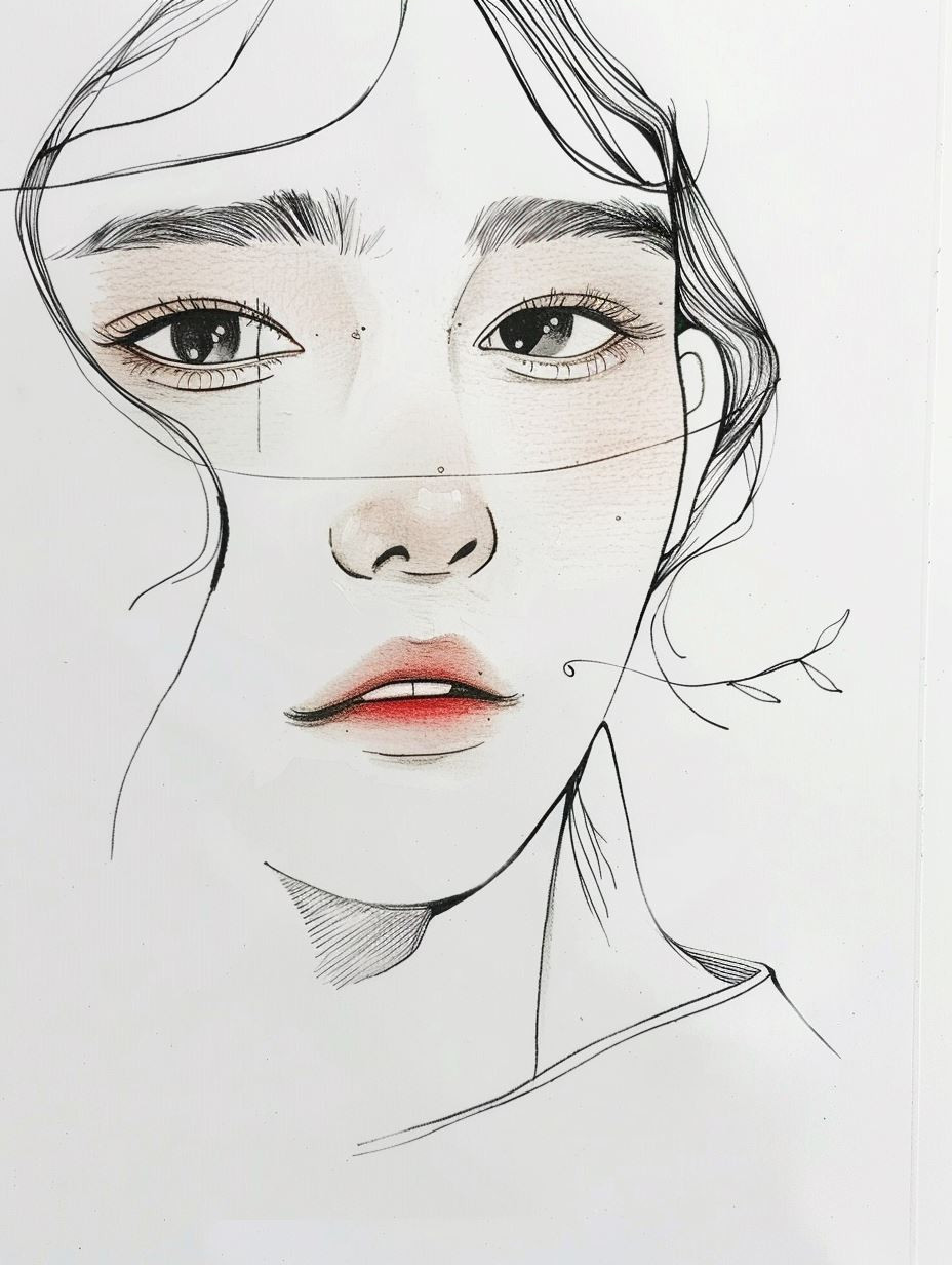 Ethereal Gaze: A Study of Feminine Grace - Image 4