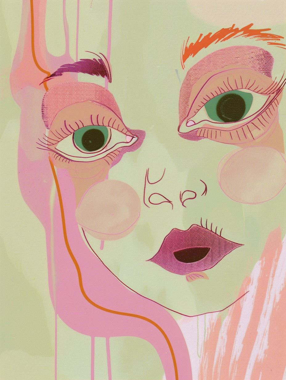Abstract Pastel Dream Portraits - Image 1