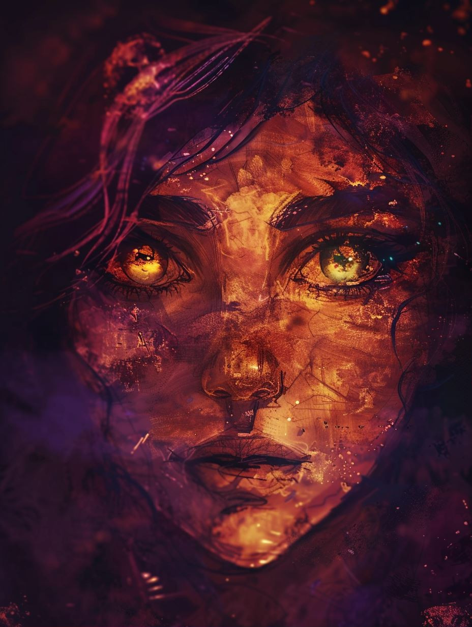 Ethereal Ember Soul Portrait